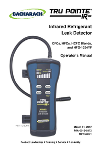 Thumbnail of document Manual - Tru Pointe IR Refrigerant Leak Detector